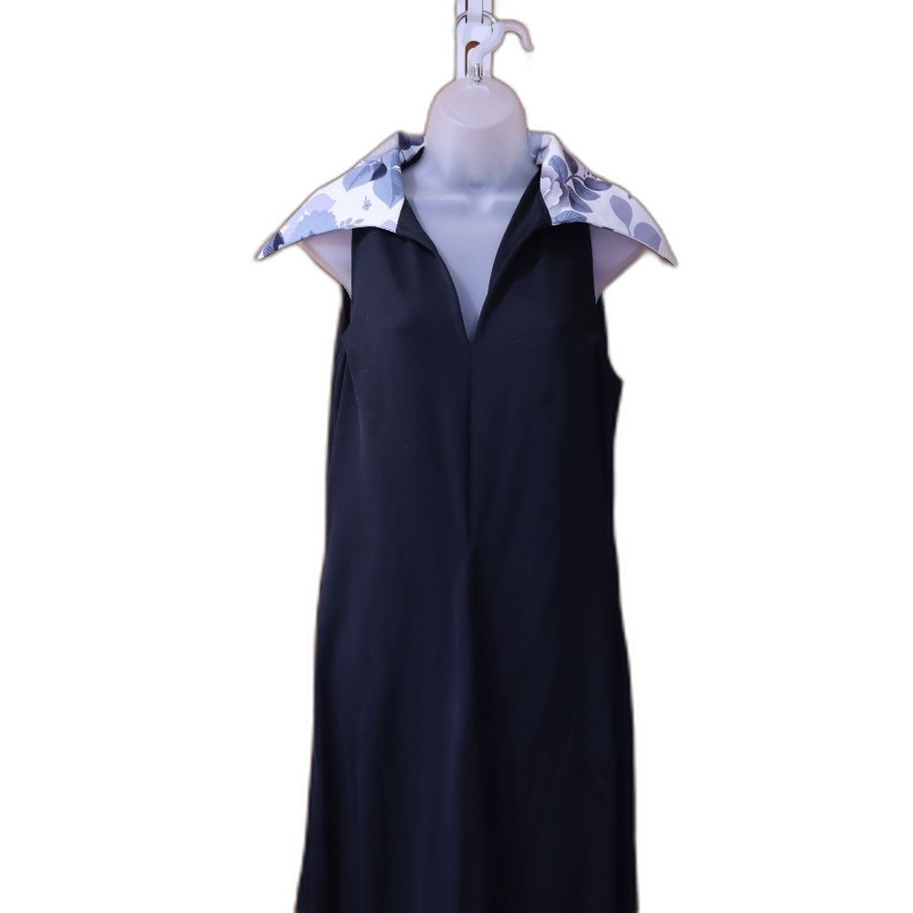 Handmade Homemade 70s Style Wide Collar Maxi Dress LG Tall